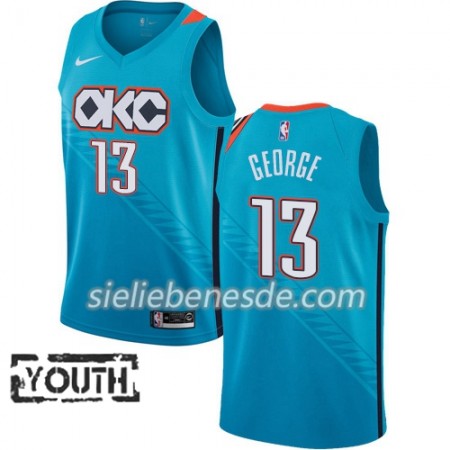Kinder NBA Oklahoma City Thunder Trikot Paul George 13 2018-19 Nike City Edition Blau Swingman